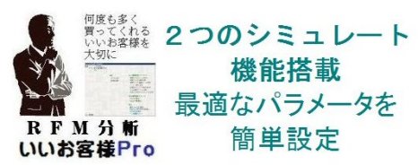 いいお客様をＲＦＭ分析で見つけ出す「RFM分析いいお客様Ｐro」グループ分けシミュレート機能搭載