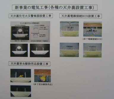 新事業の電気工事ができる／シーリングシステムの施工技術